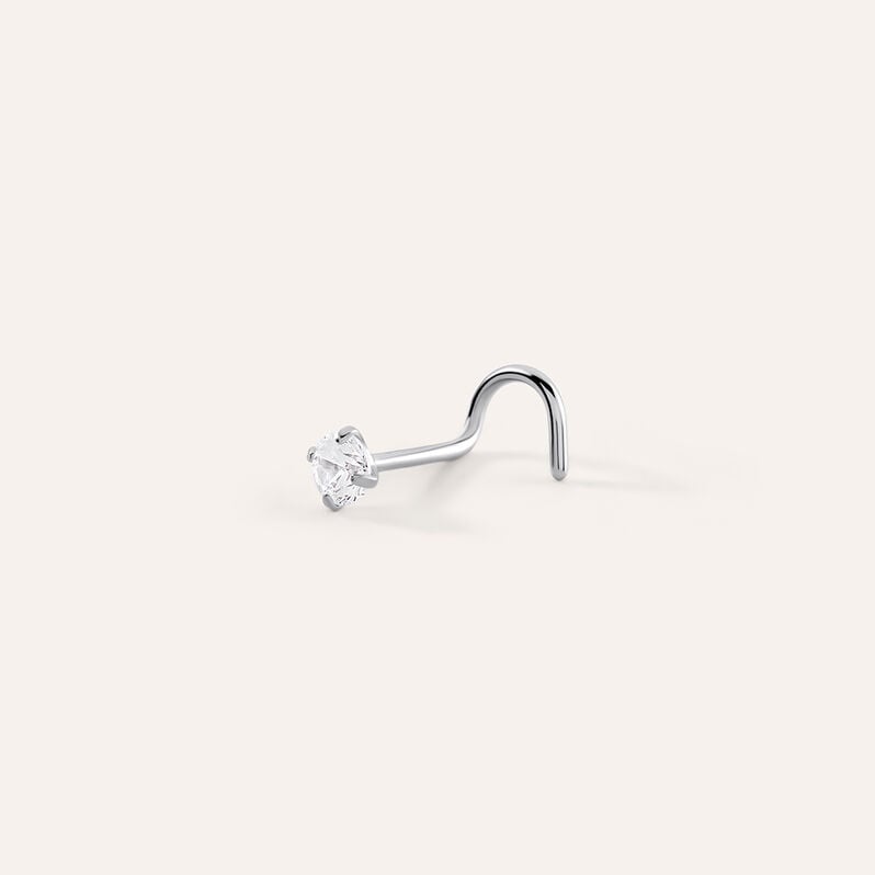 Piercing Naso Punto Luce Moonlight Titanio Bianco Cubic Zirconia - Piercing Naso Unisex | Stroili