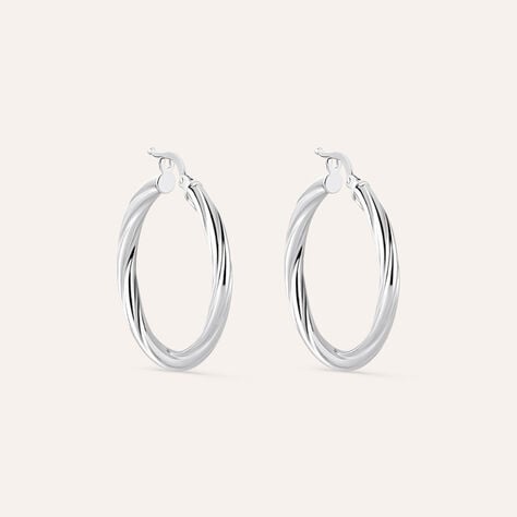 Orecchini A Cerchio Silver Collection Argento Rodiato - Orecchini a Cerchio Donna | Stroili