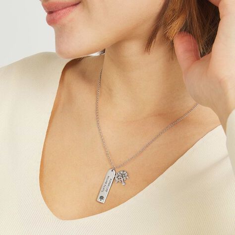 Collana Lady Message Acciaio Cristallo - Collane Donna | Stroili