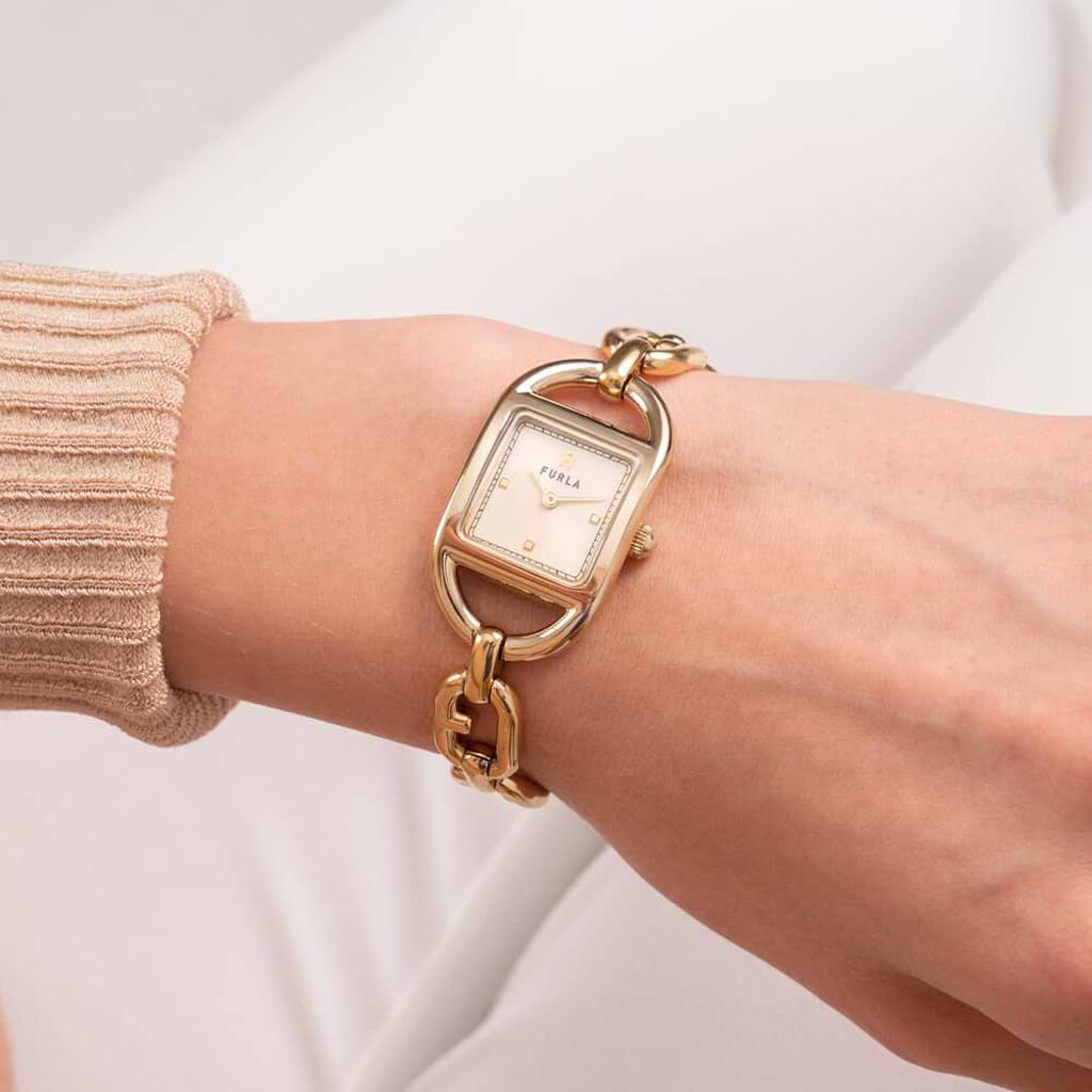 Orologio Al Quarzo Furla Chain Square Logo Ww00026008l2 - Orologi solo Tempo Donna | Stroili