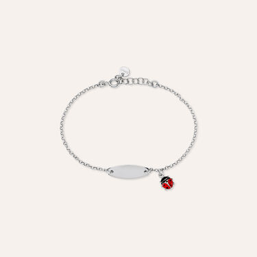 Bracciale Con Targhetta Silver Baby Argento Rodiato