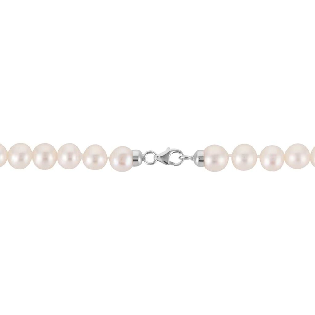 Collana Gabrielle Oro Bianco Perla D'Acqua Dolce Cristallo - Collane Donna | Stroili