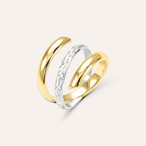 Anello Fascia Golden Lover Oro Bicolore - Anelli 18 Carati Donna | Stroili