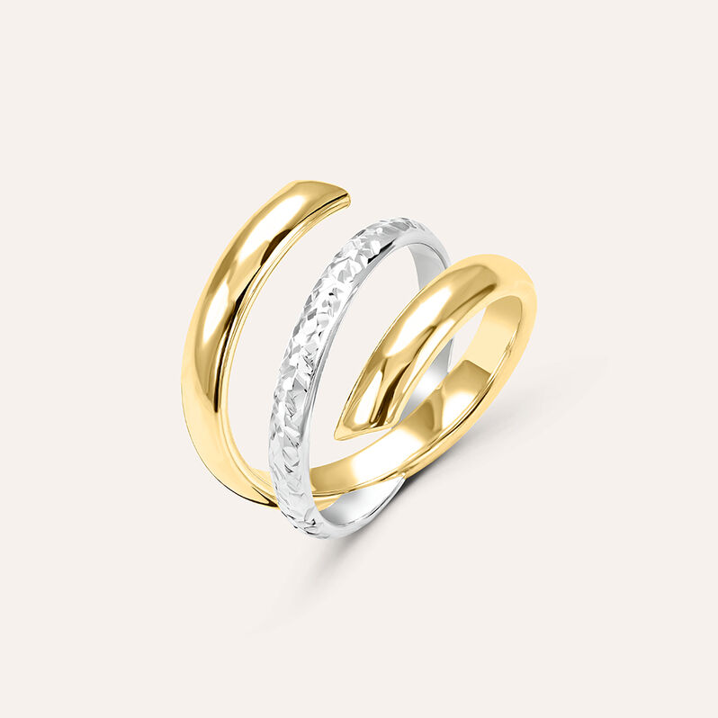 Anello Fascia Golden Lover Oro Bicolore - Anelli 18 Carati Donna | Stroili