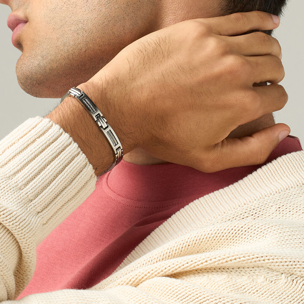 Bracciale Man Code Acciaio - Bracciali Uomo | Stroili