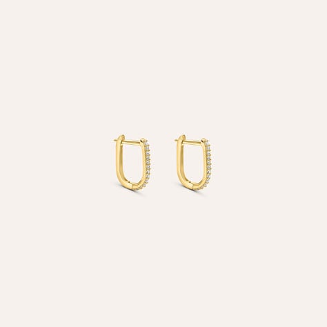 Orecchini A Cerchio Toujours Oro Giallo Cubic Zirconia - Orecchini a Cerchio Donna | Stroili