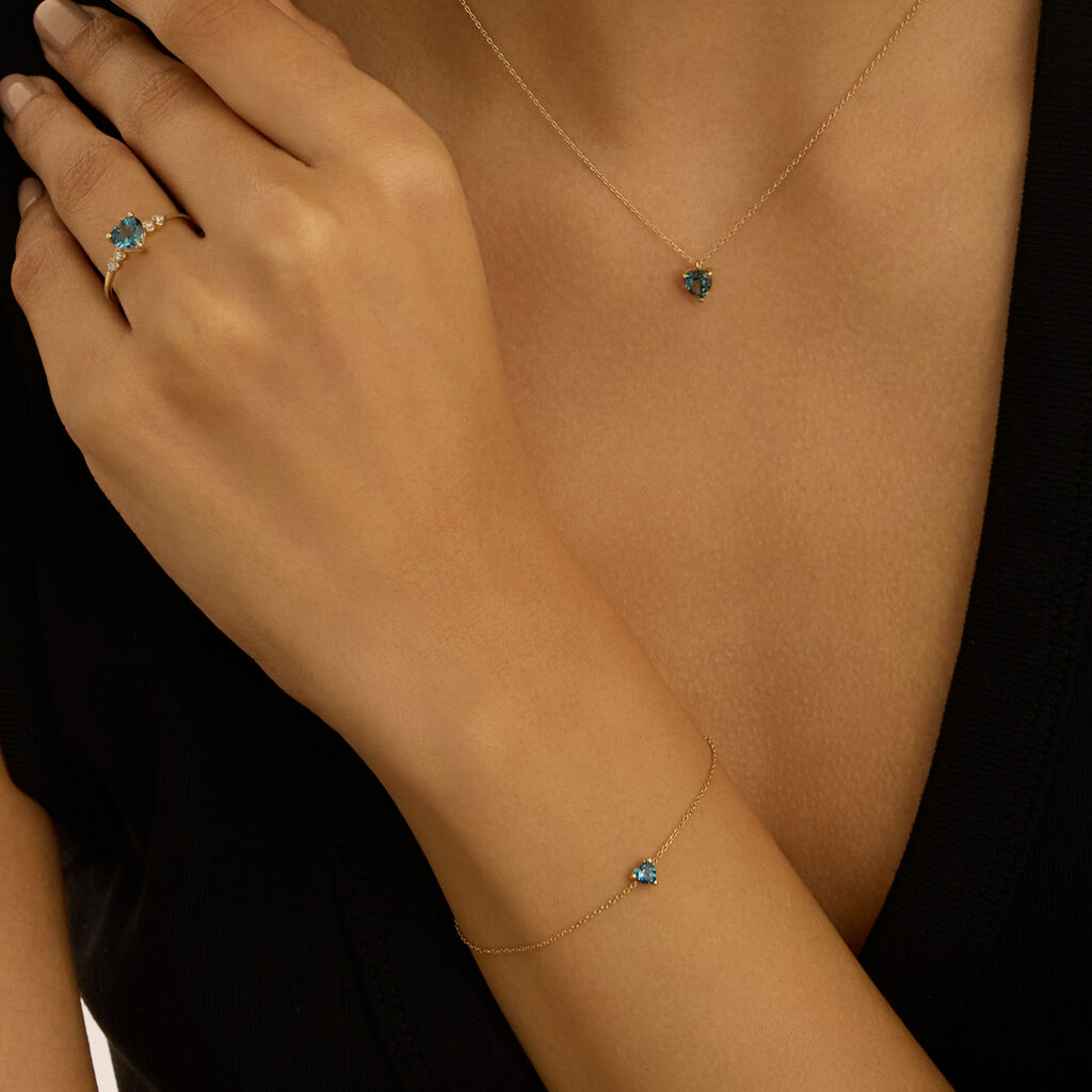 Collana Punto Luce Amélie Oro Giallo Topazio