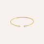 Bangle Doppio Punto Luce Diamade Glam Oro Giallo Diamante Lab-Grown
