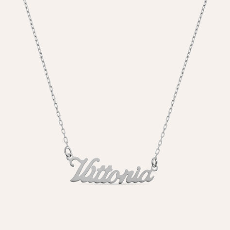Collana Vittoria Gold Names Oro Bianco - Collane Unisex | Stroili