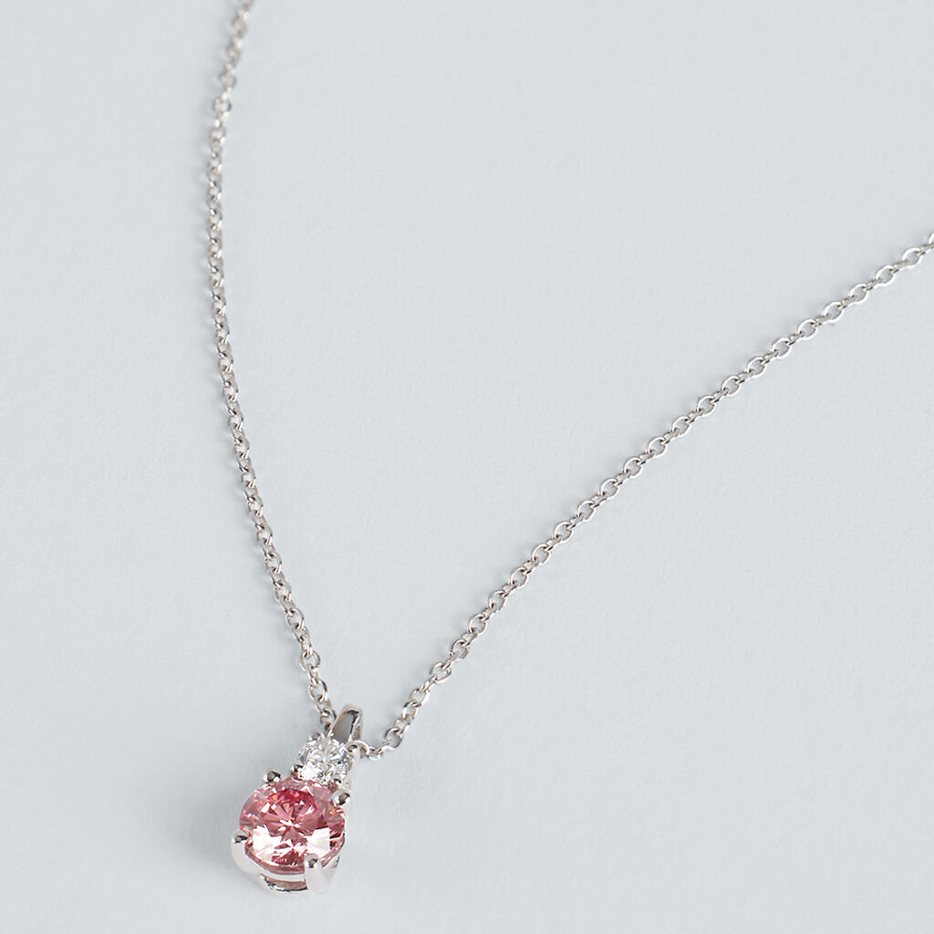 Collana Doppio Punto Luce Diamade Oro Bianco Diamante Lab-Grown - Collane Punto Luce Donna | Stroili