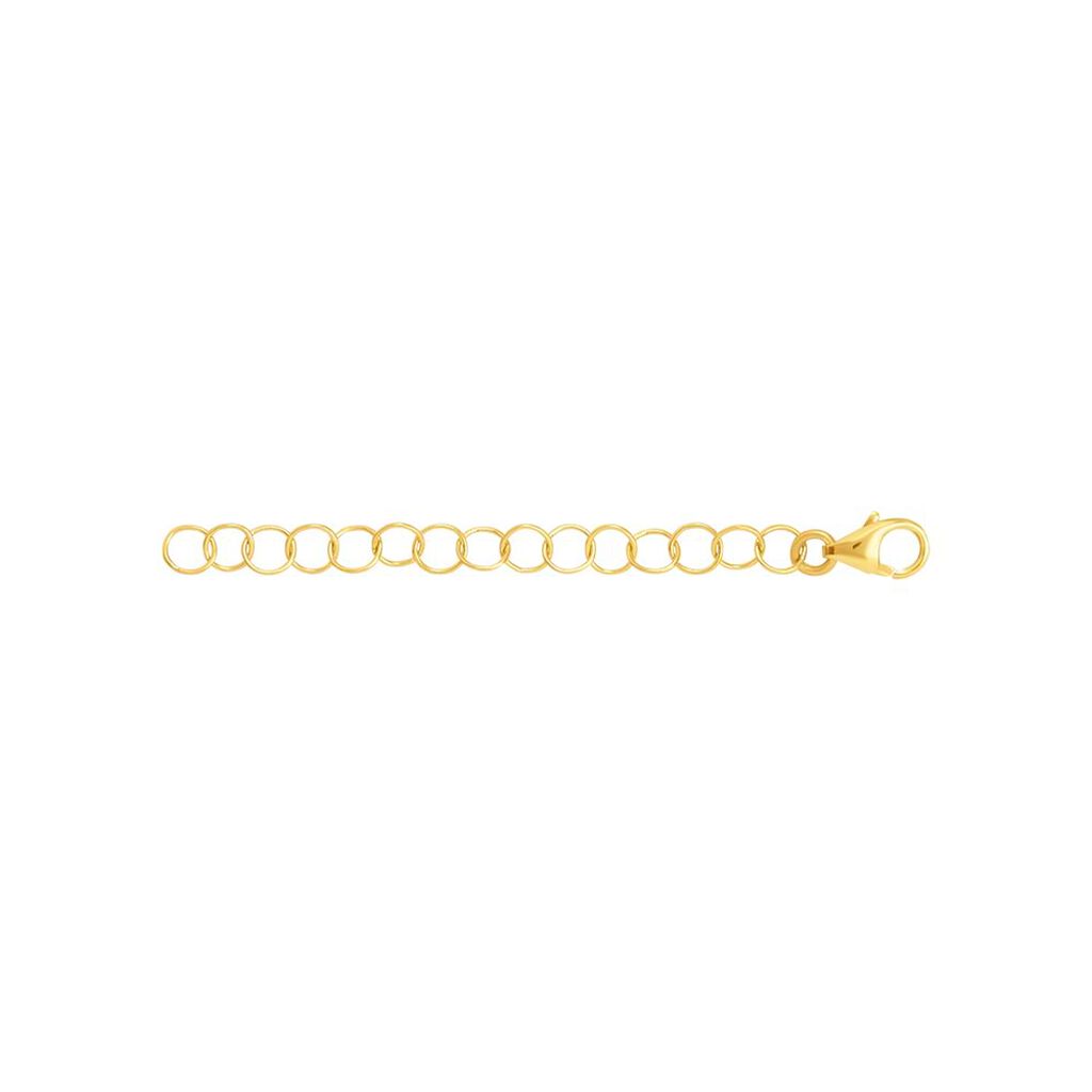 Allungo rolo oro giallo con anello a molla per bracciali e collane 5cm