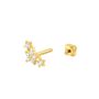 Piercing Orecchio Tragus Helix Conch Ear Shine Oro Giallo Cubic Zirconia