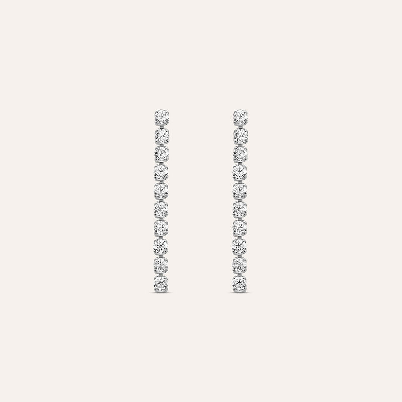 Orecchini Pendenti Tennis Claire Oro Bianco Cubic Zirconia - Orecchini Pendenti Donna | Stroili