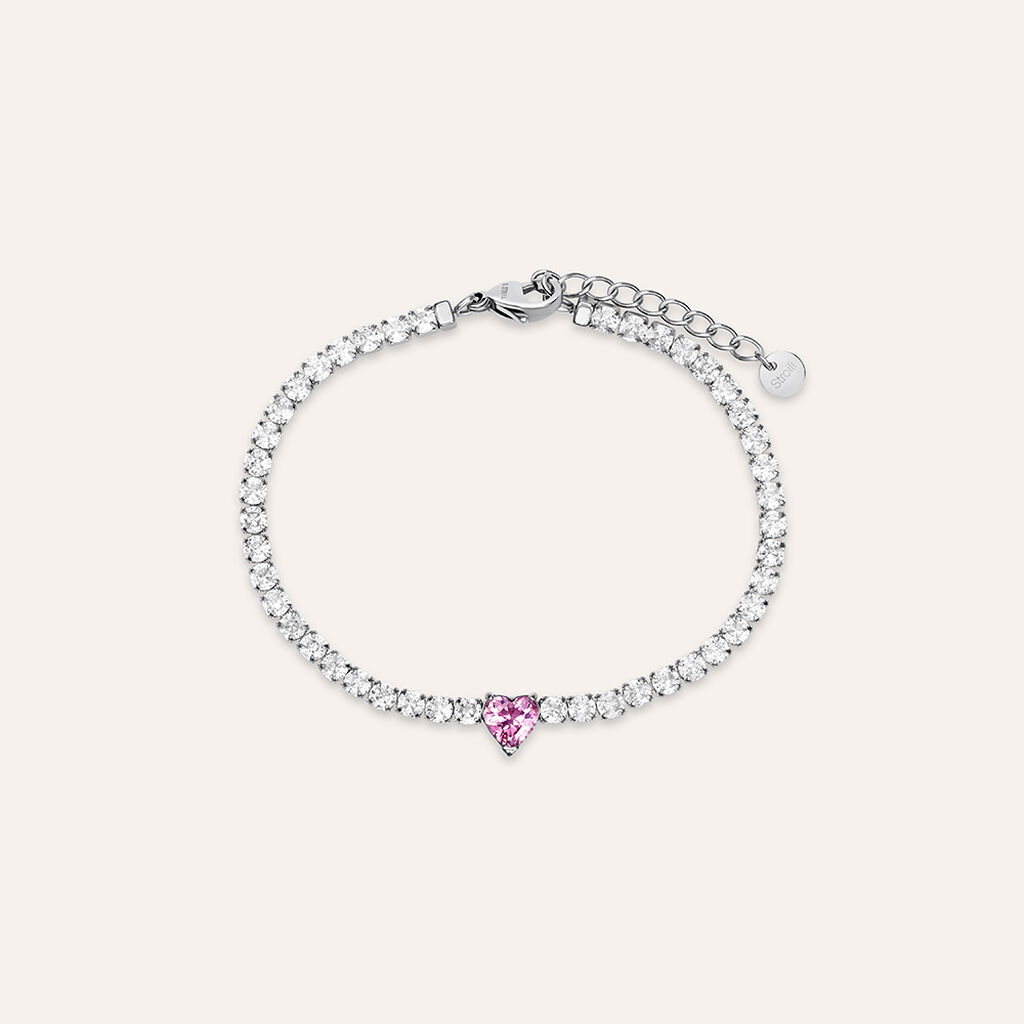 Bracciale Tennis Lady Chic Acciaio Cristallo - Bracciali Tennis Donna | Stroili
