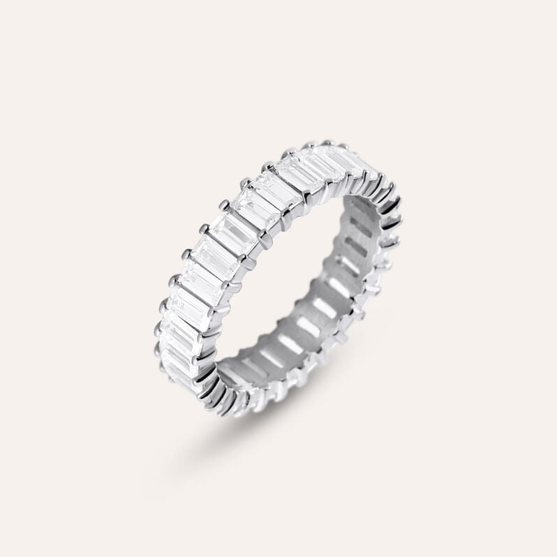 Anello Eternity Aura Acciaio Cubic Zirconia - Anelli Eternity Donna | Stroili