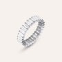 Anello Eternity Aura Acciaio Cubic Zirconia