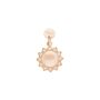 Charm in argento rosato e strass sole