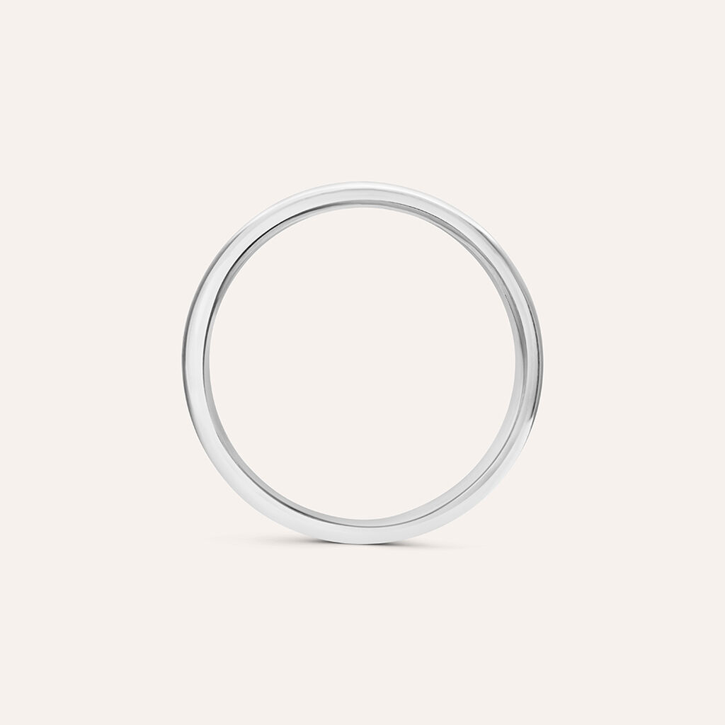 Fede Classica 3.4 mm Oro Bianco - Anelli con Incisione Unisex | Stroili