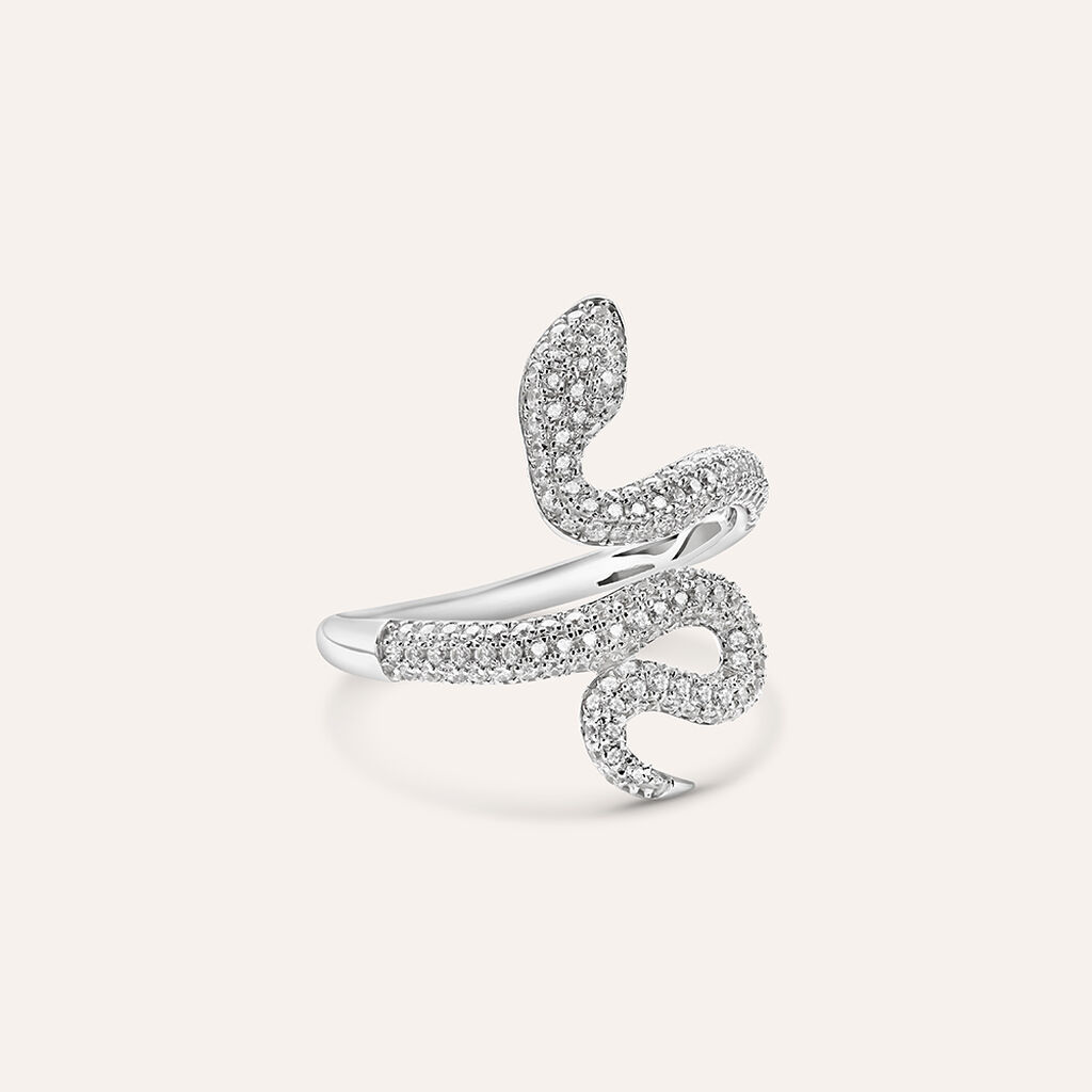 Anello Fantasia Claire Oro Bianco Cubic Zirconia - Anelli con Pietre Donna | Stroili