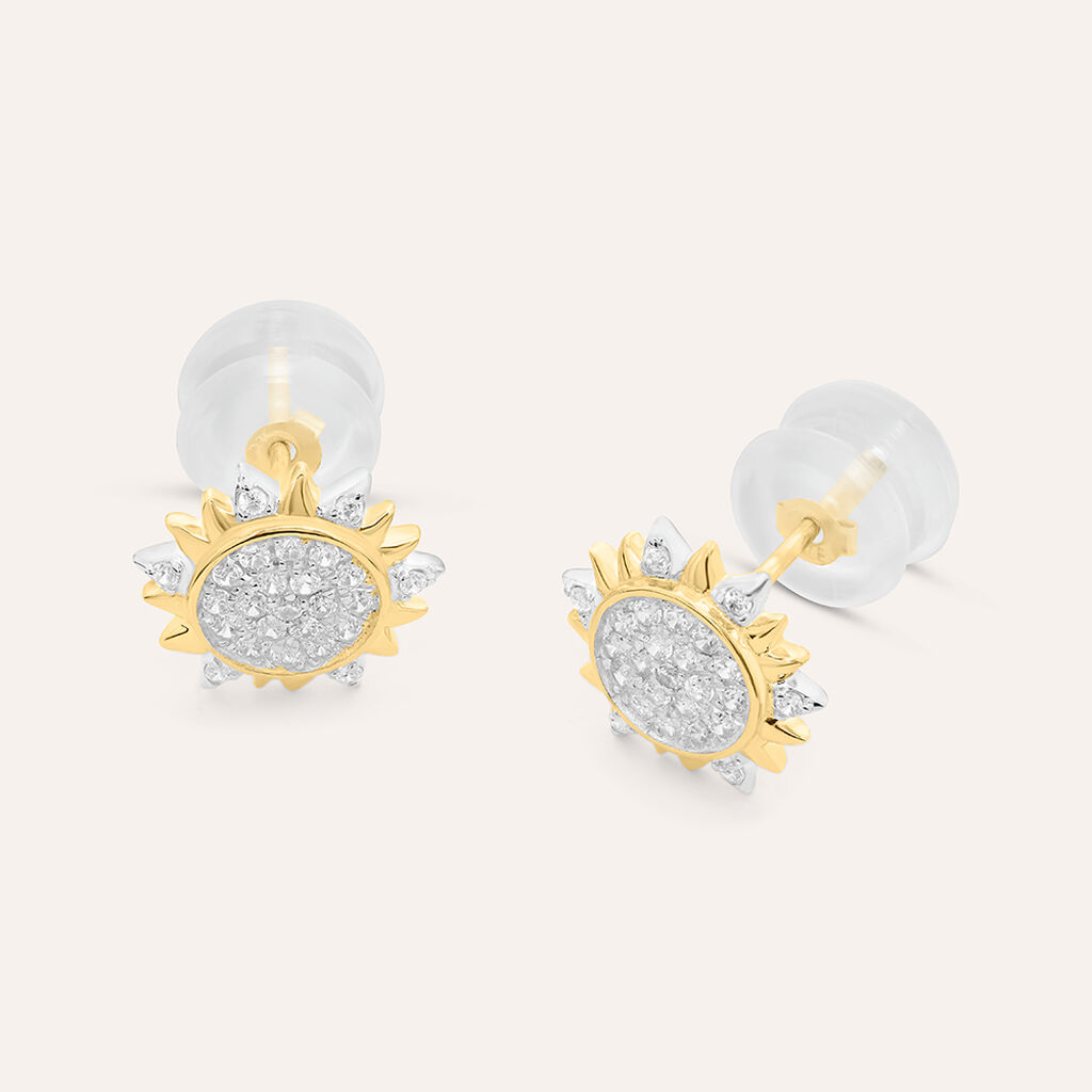 Orecchini Lobo Claire Oro Giallo Cubic Zirconia