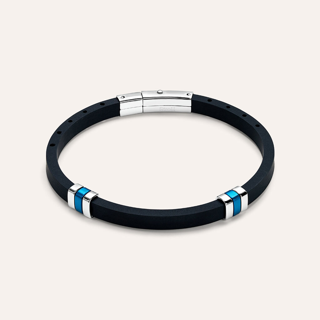 Bracciale Man Code Acciaio Bicolore Bianco / Nero - Bracciali Uomo | Stroili