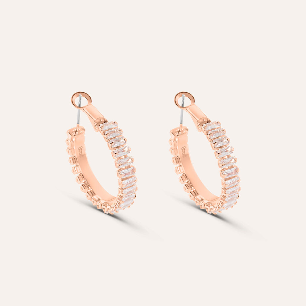 Orecchini A Cerchio Romantic Shine Metallo Cristallo