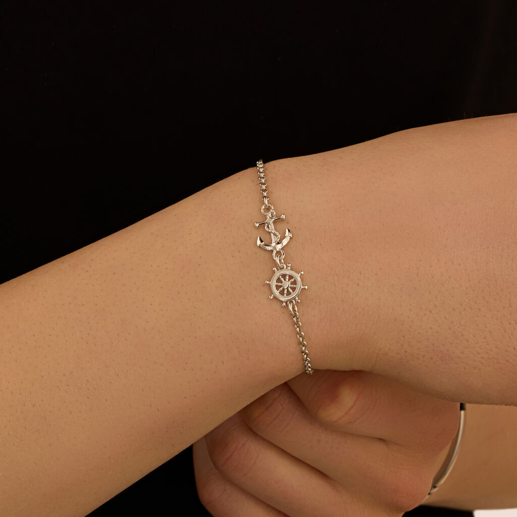 Bracciale Gentleman Argento Rodiato