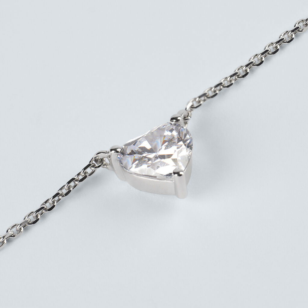 Collana Punto Luce Claire Oro Bianco Cubic Zirconia