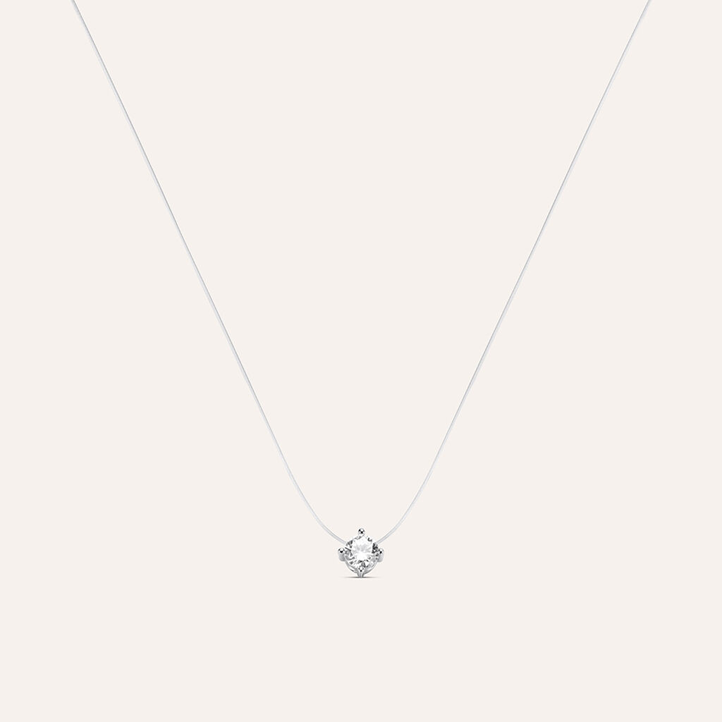 Collana Punto Luce Silver Elegance Argento Rodiato Cubic Zirconia