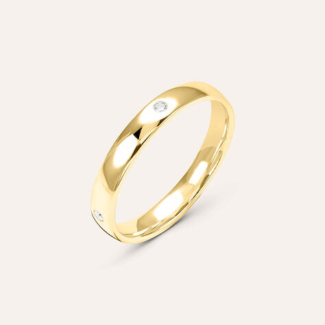 Fede Comoda 3.1 mm Oro Giallo Diamante - Anelli con Incisione Unisex | Stroili