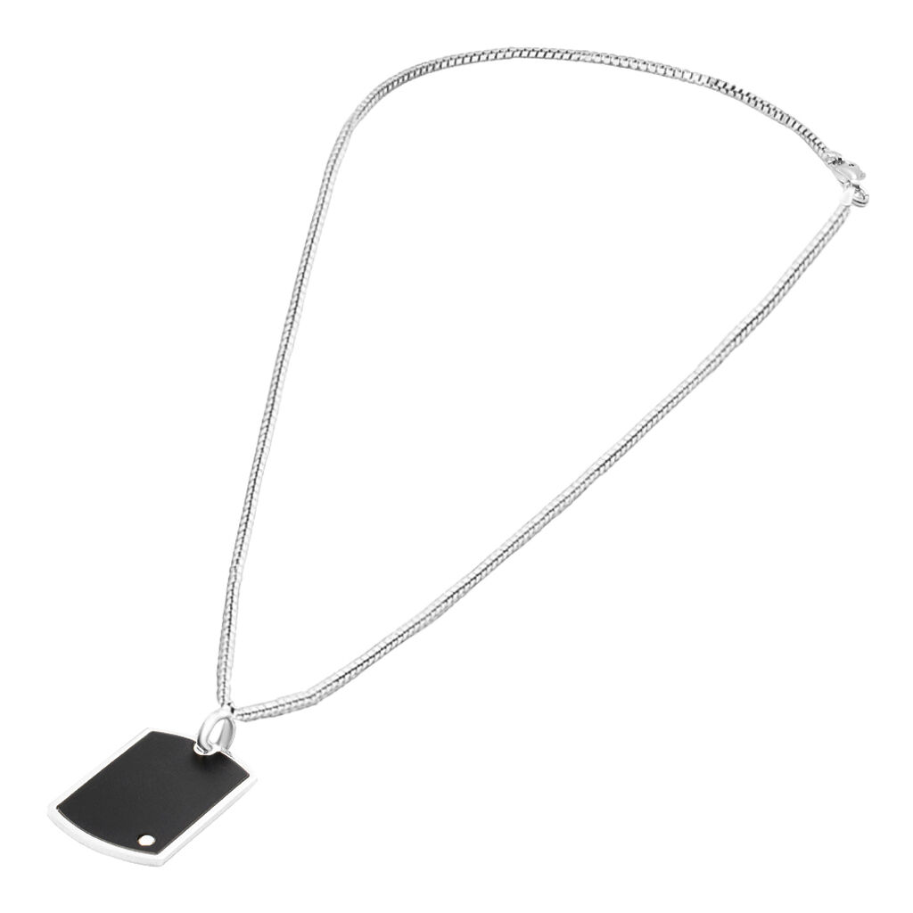 Collana Gentleman Argento Rodiato Cubic Zirconia - Collane Uomo | Stroili