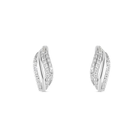 Orecchini A Cerchio Claire Oro Bianco Cubic Zirconia - Orecchini a Cerchio Donna | Stroili