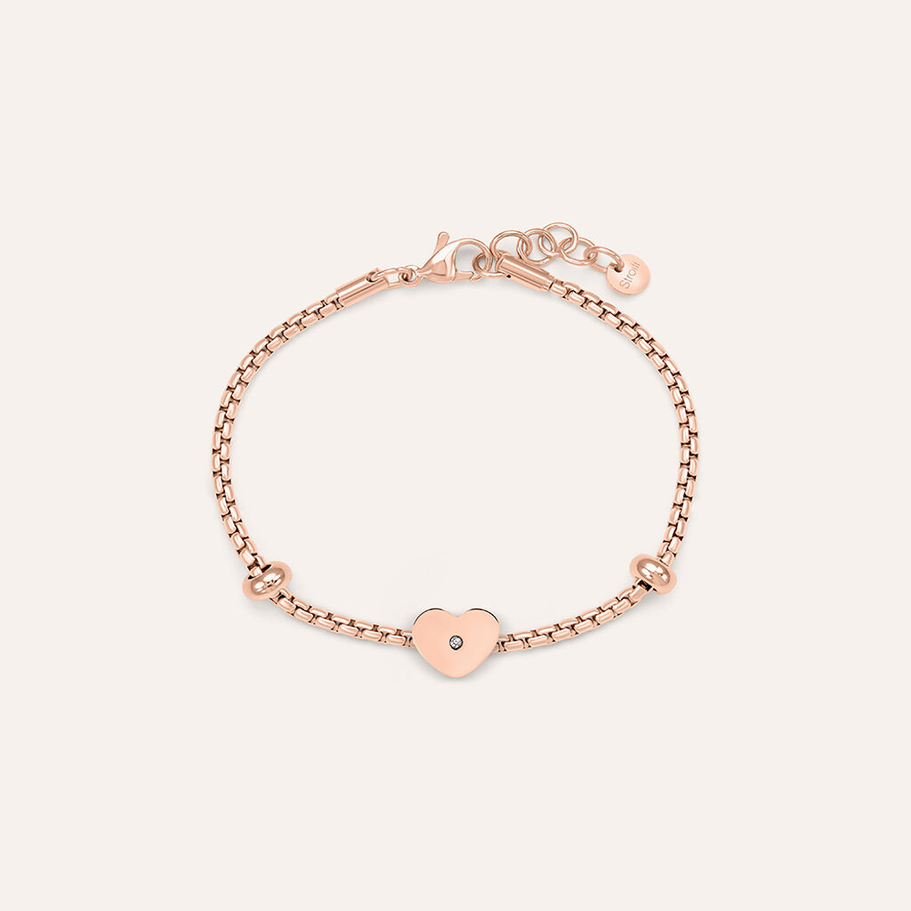 Bead Essential Code Acciaio Rosa Cristallo