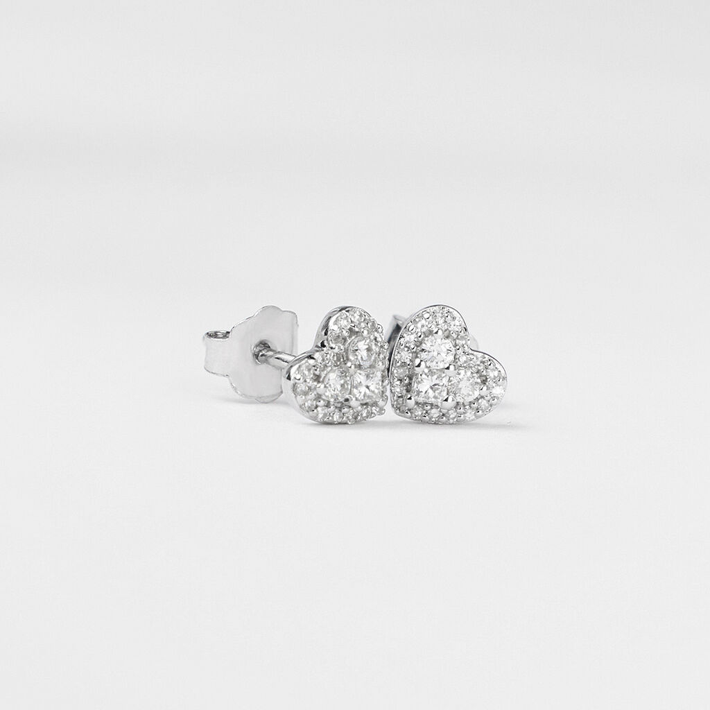 Orecchini Lobo Sophia Oro Bianco Diamante - Orecchini a Lobo Donna | Stroili