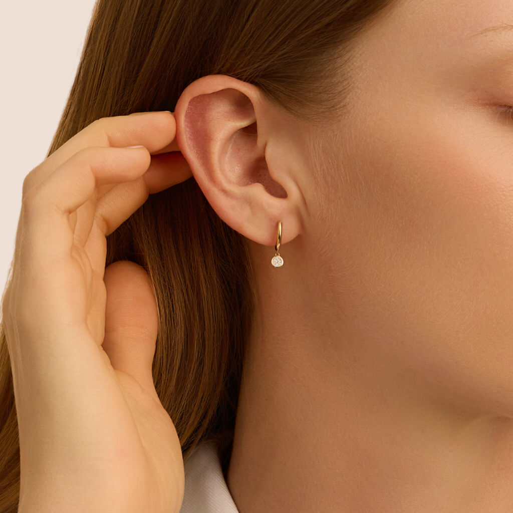 Mono Orecchino A Cerchio Sophia Oro Giallo Diamante