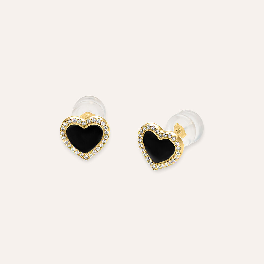 Orecchini Lobo Beverly Oro Giallo Onice Cubic Zirconia - Orecchini a Lobo Donna | Stroili