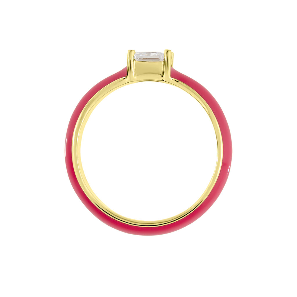 Anello Solitario Lady Sweet Acciaio Dorato Cristallo - Anelli con Pietre Donna | Stroili