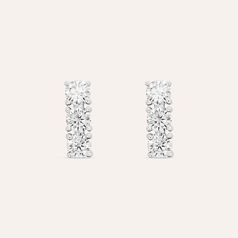 Orecchini Pendenti Trilogy Claire Oro Bianco Cubic Zirconia - Orecchini Pendenti Donna | Stroili