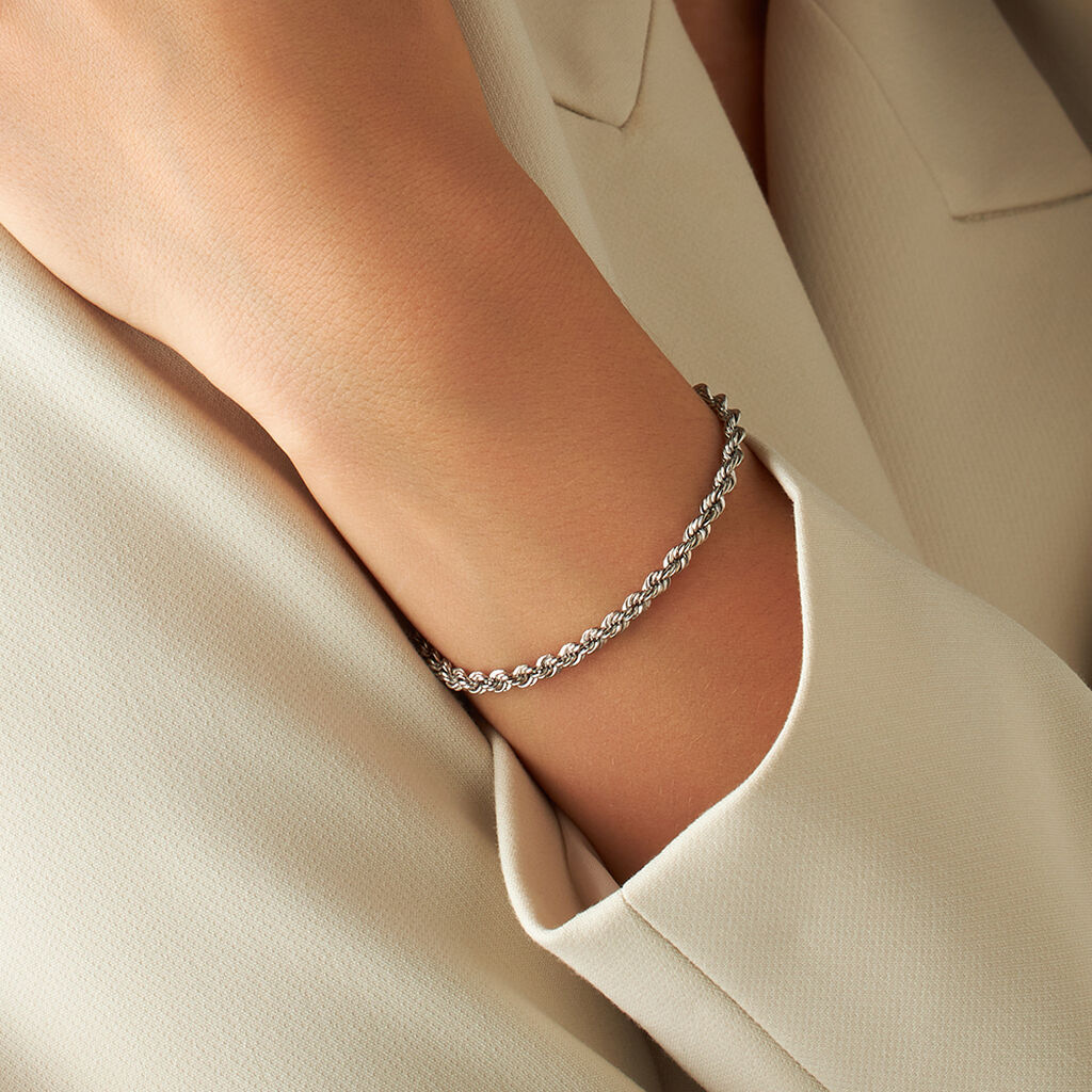Bracciale Catena Colette Oro Bianco - Bracciali Donna | Stroili