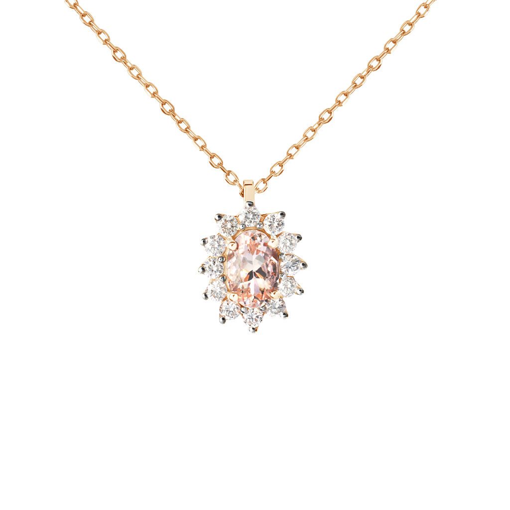 Collana Jasmine Oro Rosa Morganite Diamante - Collane Donna | Stroili