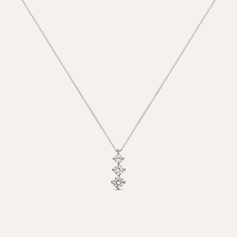 Collana Trilogy Claire Oro Bianco Cubic Zirconia - Gioielli Donna | Stroili