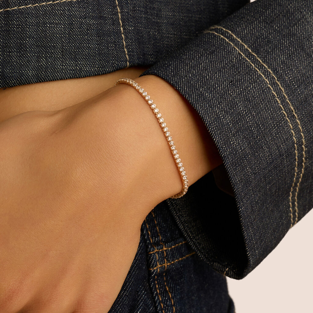 Bracciale Tennis Golden Dream Placcato Oro Giallo Cubic Zirconia