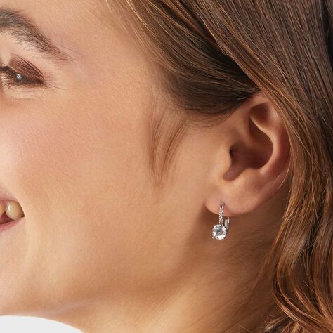Orecchini Pendenti Punto Luce Claire Oro Bianco Cubic Zirconia - Orecchini Pendenti Donna | Stroili