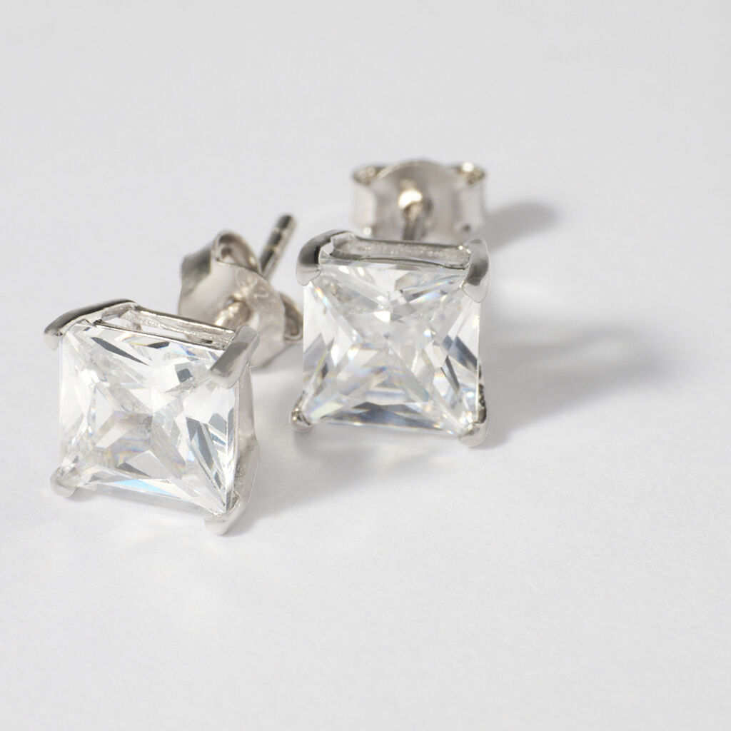 Orecchini Lobo Punto Luce Silver Elegance Argento Rodiato Cubic Zirconia - Orecchini a Lobo Donna | Stroili