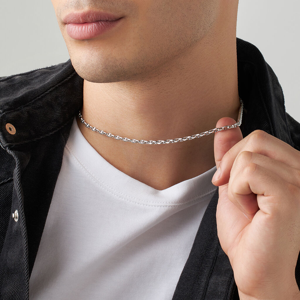 Catena L'homme Or Oro Bianco - Collane Catena Uomo | Stroili