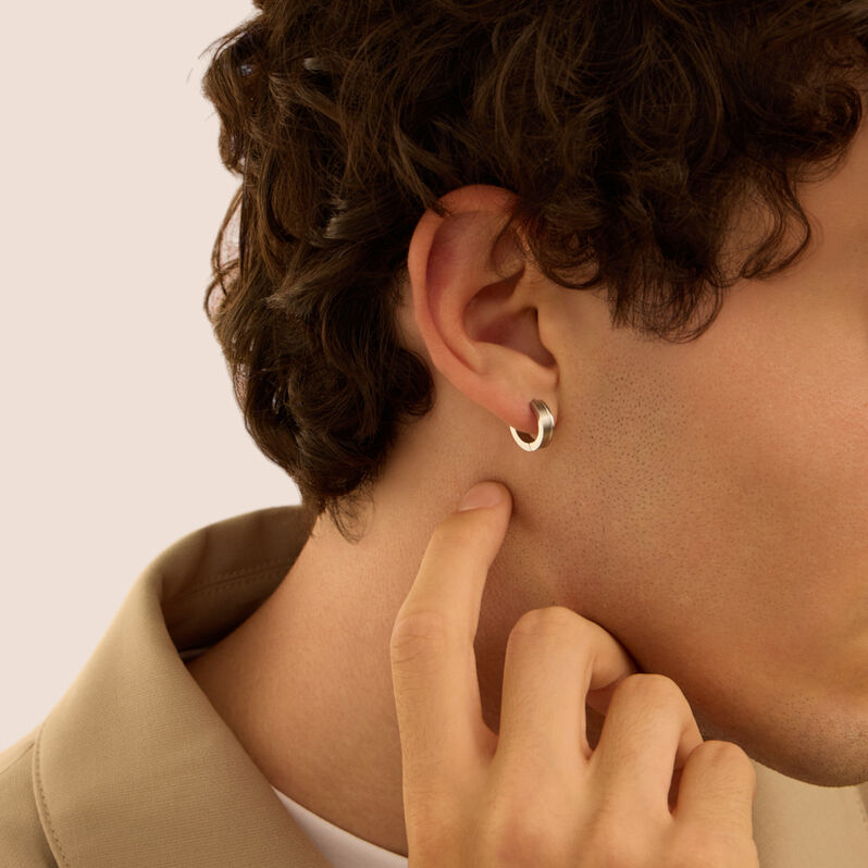 Mono Orecchino A Cerchio Man Code Acciaio - Mono Orecchino Uomo | Stroili