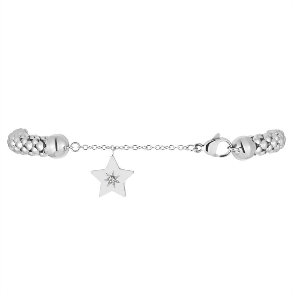 Bracciale Lady Chic Acciaio Bicolore Bianco / Rosa Cristallo - Bracciali Donna | Stroili