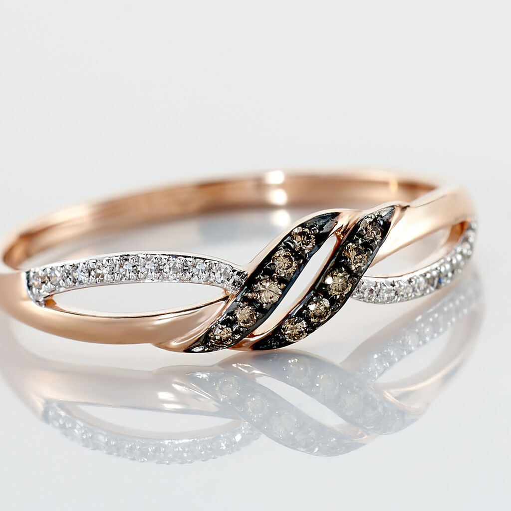 Anello Fascia Sophia Oro Rosa Diamante