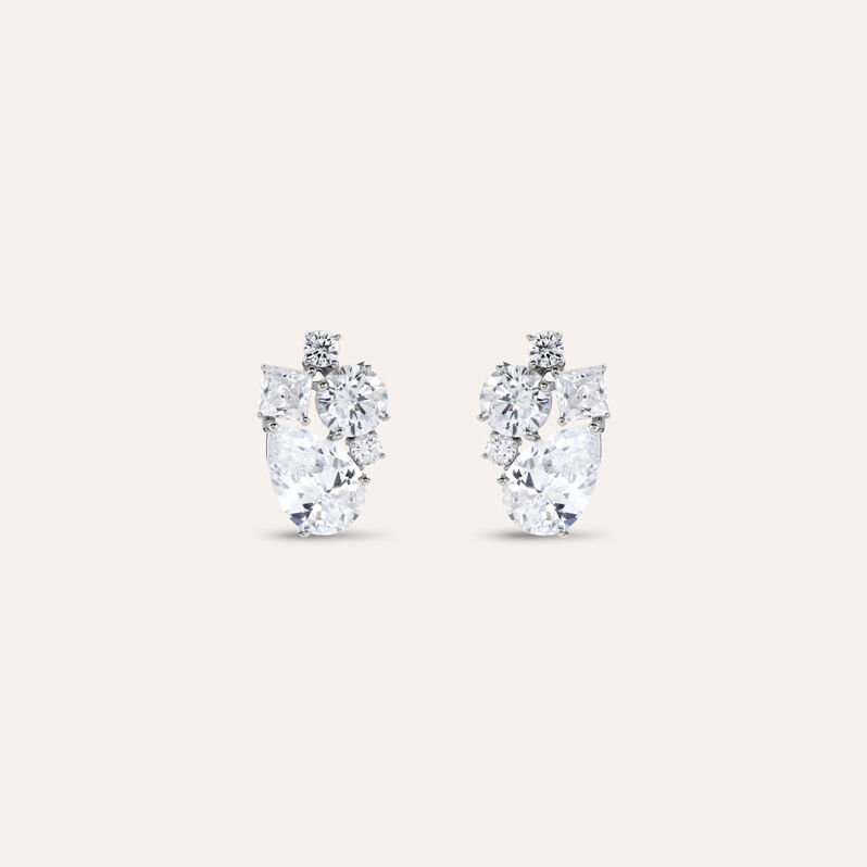 Orecchini Lobo Red Carpet Argento Rodiato Cubic Zirconia - Orecchini a Lobo Donna | Stroili