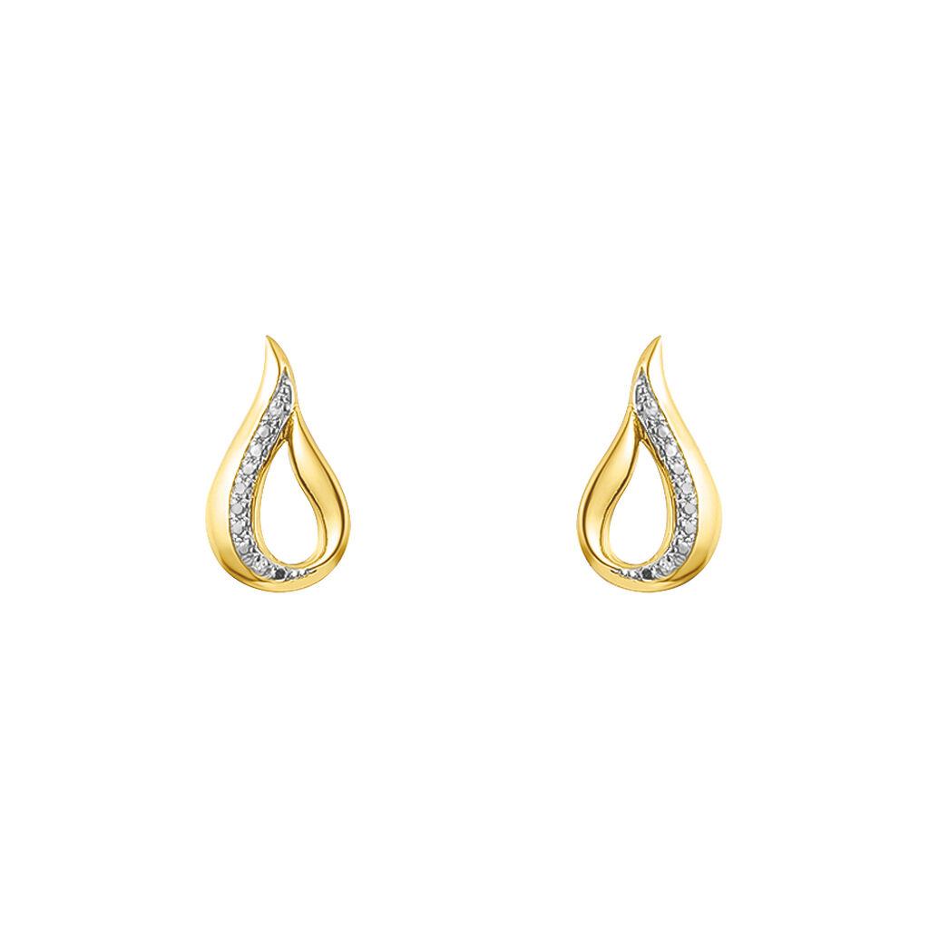Orecchini Lobo Sophia Oro Giallo Diamante - Orecchini a Lobo Donna | Stroili